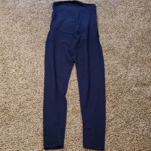 Navy maternity leggings size m